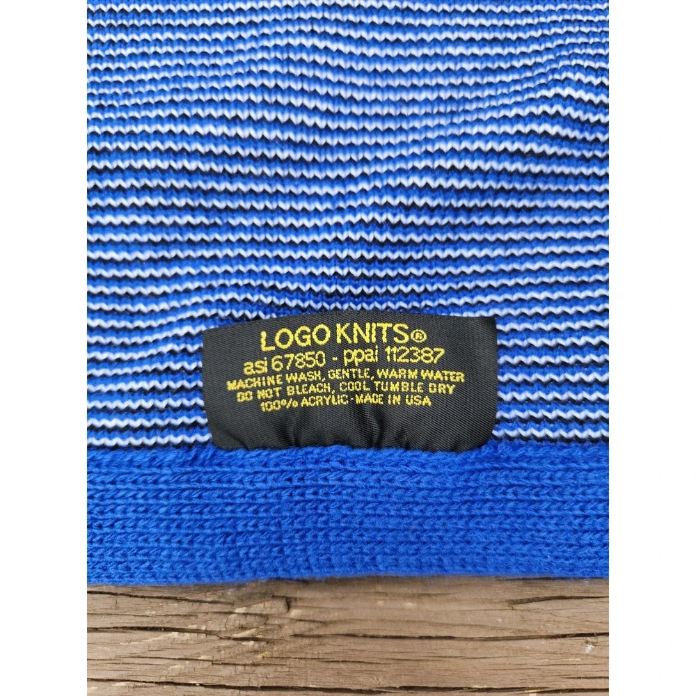 Logo Knits Walmart 2003 Safety Award Semi Truck Knit Throw Blanket Blue OS